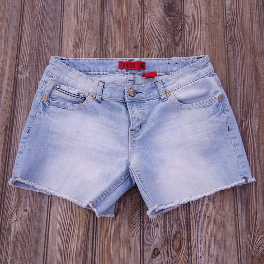 Zanadi Embellished Embroidered Denim Jean Shorts